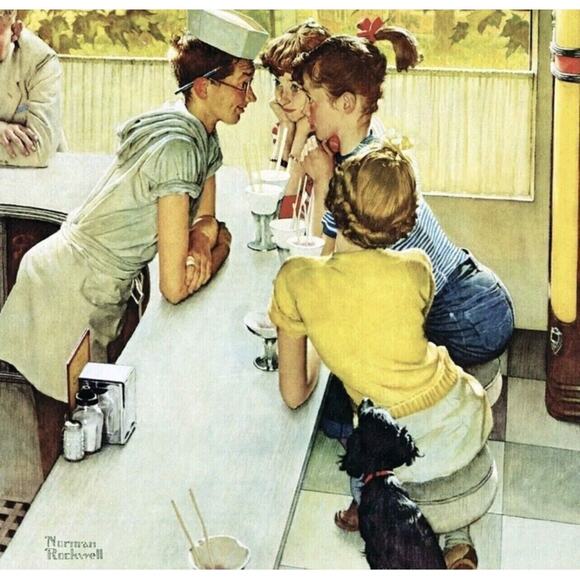 Masterpiece 1000 Piece Jigsaw Puzzle Soda Jerk by Norman Rockwell NEW - Picture 2 of 10